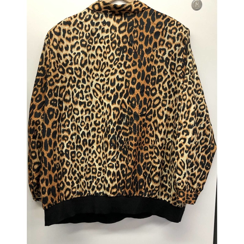 Vintage Roaman’s Leopard Blouse Women’s Button Up Long Sleeve Size C0 - Picture 6 of 6